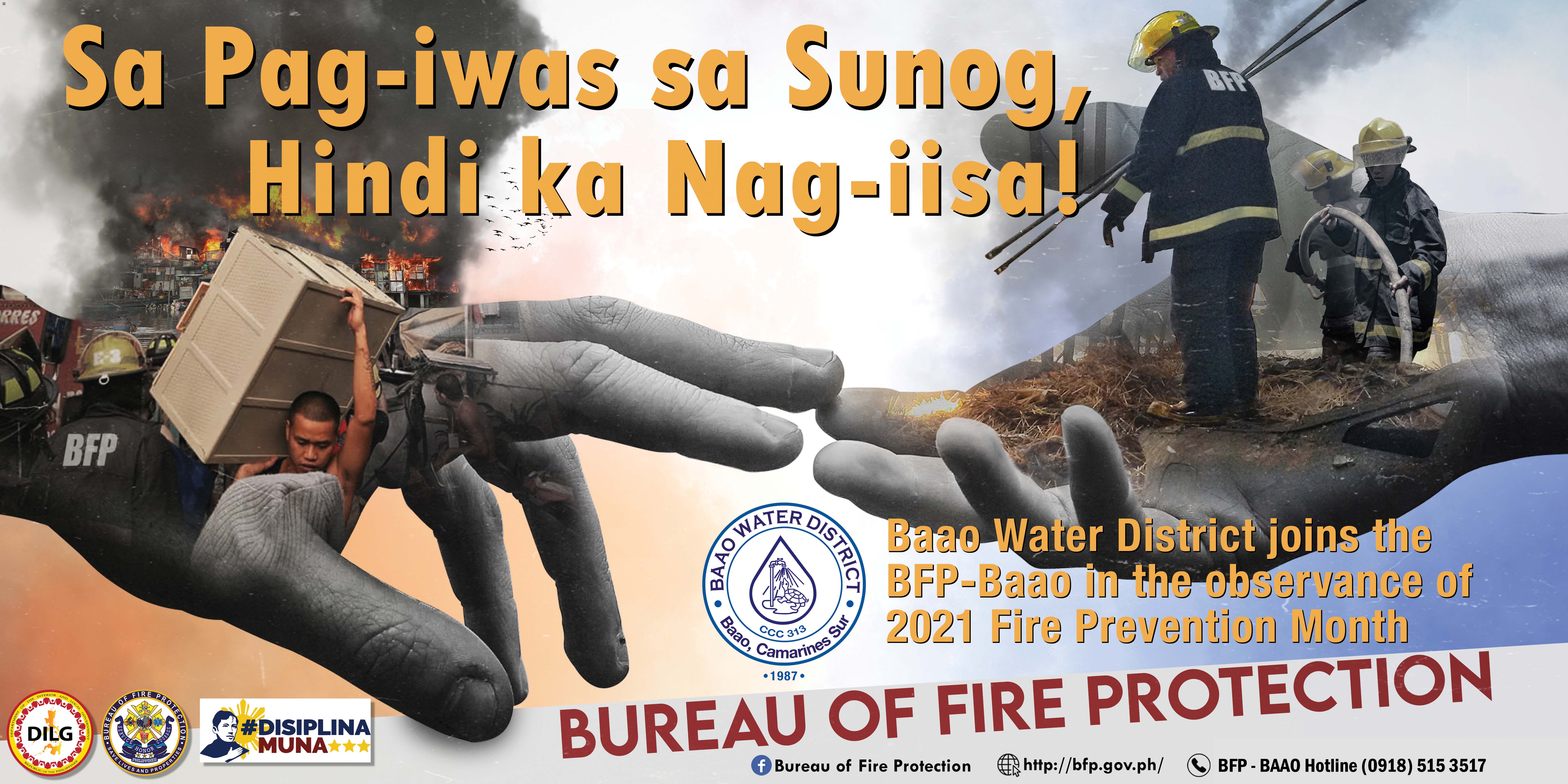 Baao Water District supports BFPBaao this Fire Prevention Month